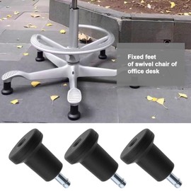 eMagTech 5PCS Bell Glides Office Chair Wheels Stopper Replacement Office Chair Swivel Caster Wheels Office Furniture Accessories 11x22mm Black