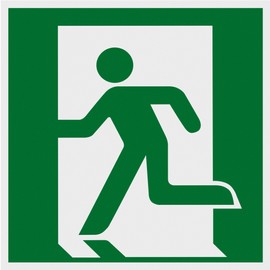 Champion Sign – 150 x 150 mm photoluminescent Sign/Information Sign/Brigade Path/Escape Emergency Exit and Safety Marking/Industry Marking, 503800