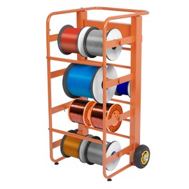 Wire Spool Rack Cable Caddy,Portable Wire Rack Dispenser with Wheel,Automotive Wiring Storage, Multi-Spool Wire/Cable Dispenser for Electrical Industrial & Retail Use