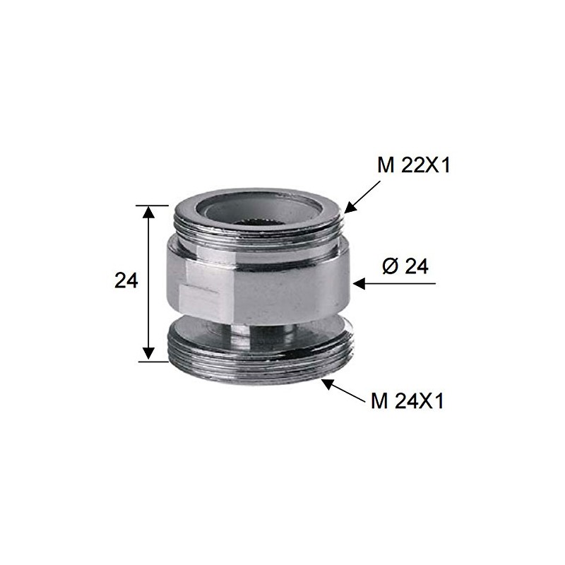 Swivel Metal Adaptor for Water Kitchen Faucet Tap Aerator 22mm