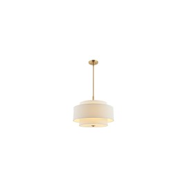 SAFAVIEH Lighting Collection Cambrie White/Brass Gold Chandelier