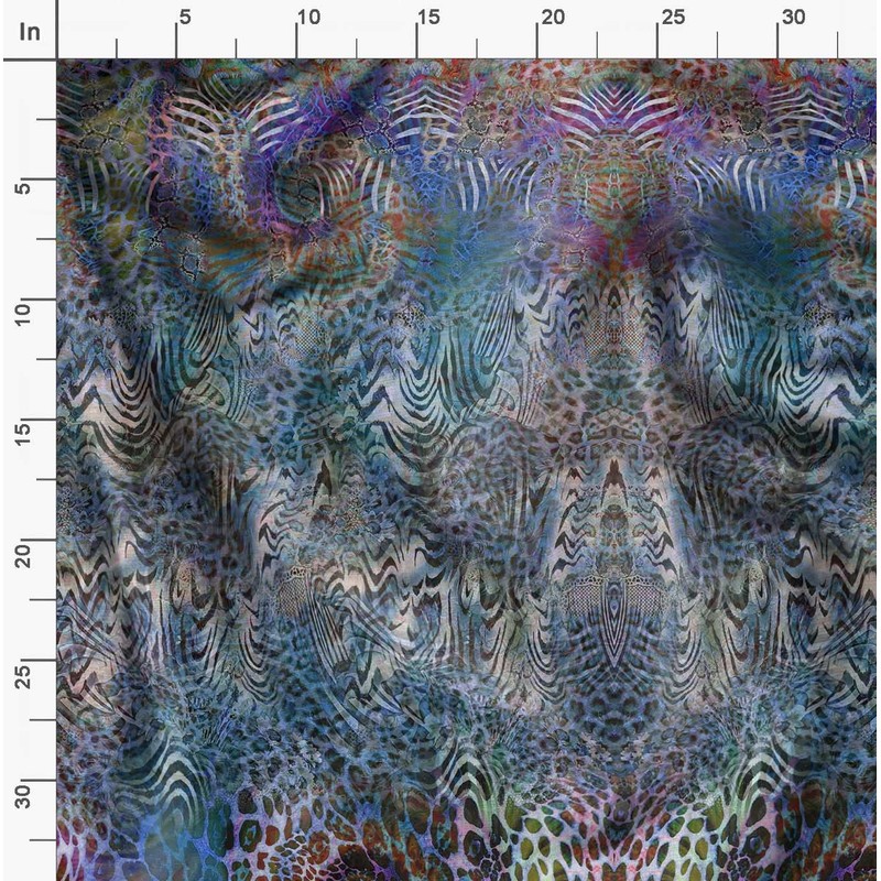 Soimoi Viscose Chiffon Fabric Leopard Panel Print Sewing Fabric metre