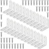 24 Pack White L Bracket 1.57 Inch Stainless Steel Corner