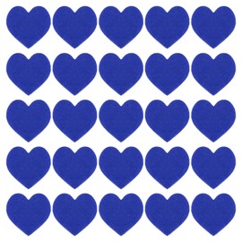 MECCANIXITY Felt Heart Shape Heart Pom Pom Valentine's Day Hearts Craft 1.6Inch x 1.6Inch for Home Decor Party Crafting Art, Blue, Pack of 100