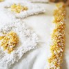 Leebright Boho Pillow Covers 18X18 Inch White Yellow Tufted Throw