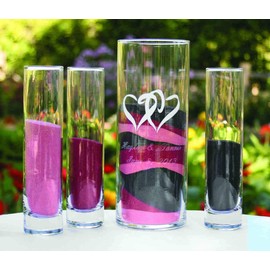 Hortense B. Hewitt Wedding Accessories Single Small Sand Ceremony Cylinder or Vase, 7.5-Inch, Clear (22909)