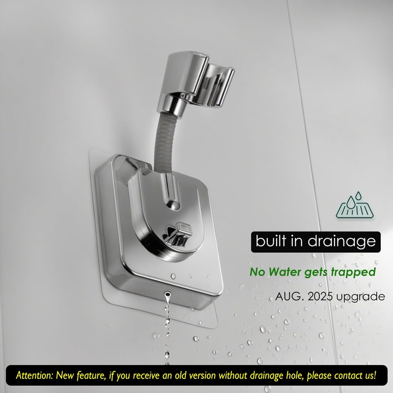 Handheld Shower Head Holder - 360 Swivel Adjustable - Large