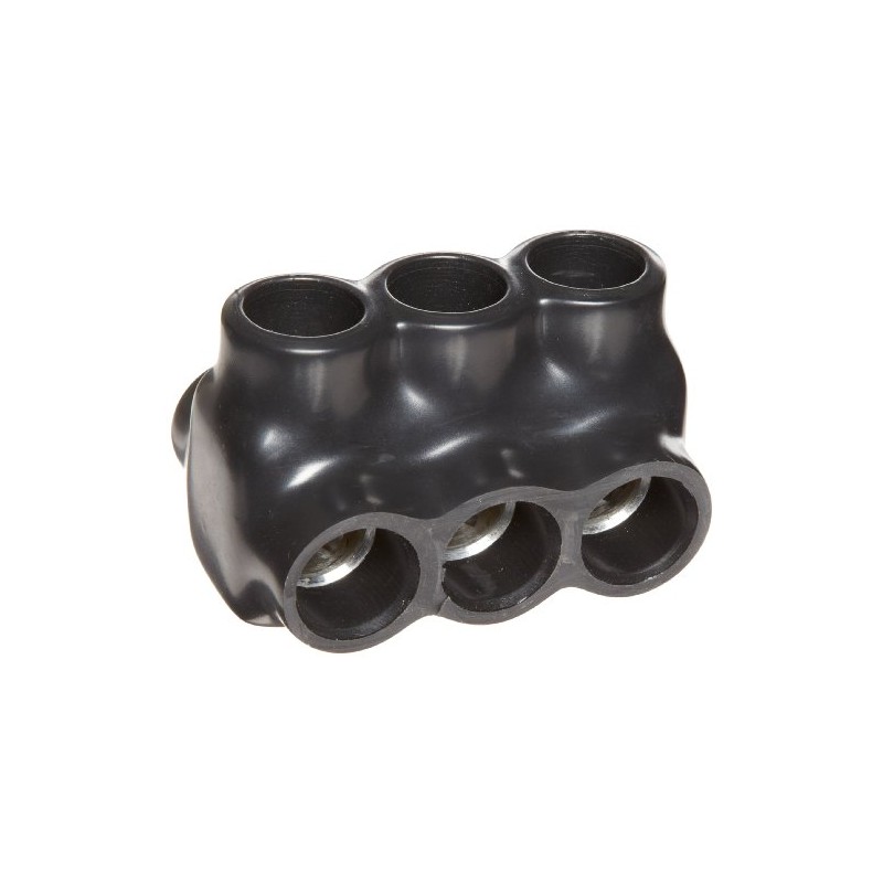 Morris Products 97653 Black Insulated Multi-Cable Connector - Dual Entry