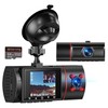 Dual Dash Cam Front and Inside with 64GB Card,Milerong X25