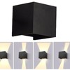 Wall Sconce Black Quadrate 12W 3000K Warm Lighting Decorative Aluminum