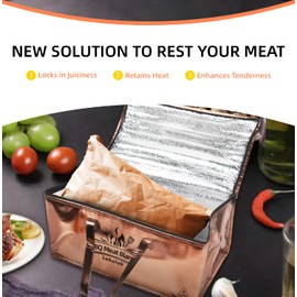 BBQ Blanket For Meat Resting, BBQ Brisket Blanket For Smoking, Large Reusable Smoker Grilling Barbecue Insulated Meat Resting Bag, Expanded Capacity Dual Zippers,Best Grilling Gifts For Men