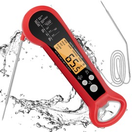 JOYHILL Cooking Digital Cooking Thermometer, Foldable, Cooking Thermometer, Food Temperature Measurement, Cooking, BBQ, Waterproof, Kitchen, Outdoors, Camping, Temperature Control, Hot Water