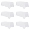 sancua 6 Pack White Tablecloth 90 x 132 Inch -