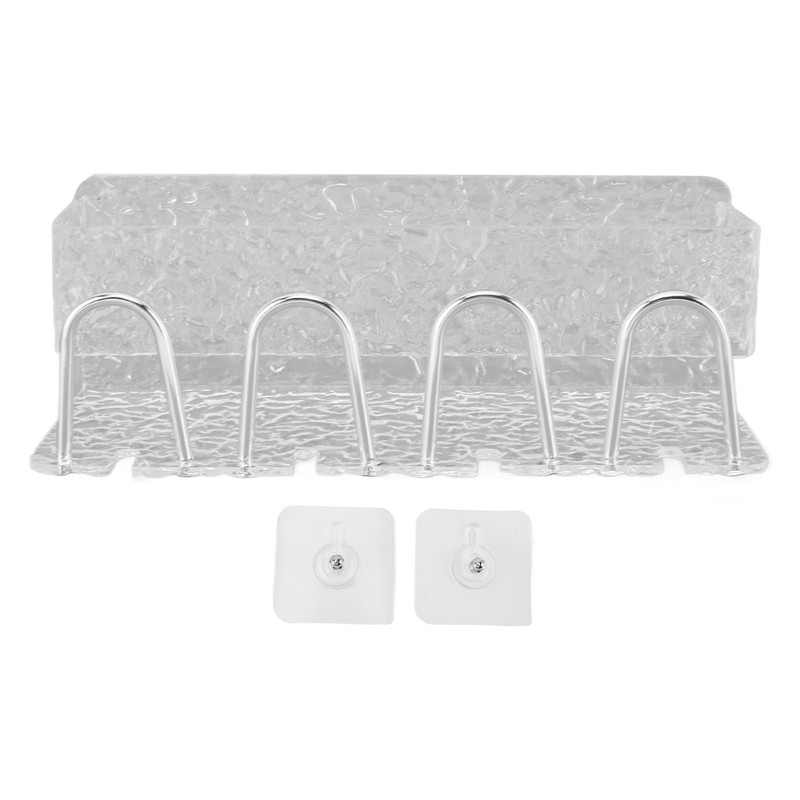 Water Ripple Toothbrush Holder Acrylic Punch Free Wall Mount Toothbrush