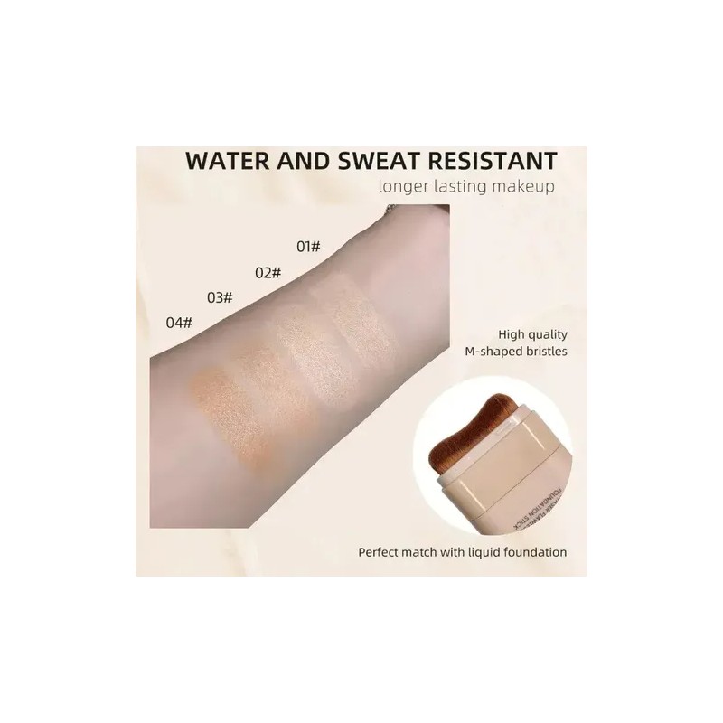 Base De Maquillaje, Corrector Y Contorno En Barra + Pincel