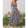 BTFBM Women Summer Dresses Casual Sleeveless Maxi Dresses Cute Floral