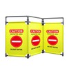 3 Panels Safety Barricade 5.8FT Foldable Security Sign Barrier Gate