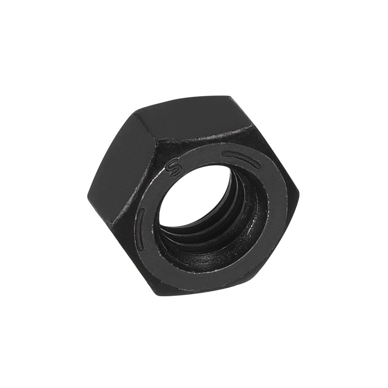 sourcing map 5/16-18 Hex Nuts, Carbon Steel Grade 8.8 Black