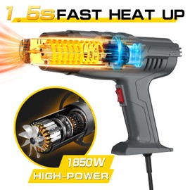 DIAFIELD 1850W Heat Gun with Dual Temperature Settings 572.0 °F & 1202 °F