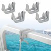 Pontoon Boat Fender Hanger Clips - Quick Installation, 4 Pack