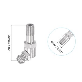 uxcell Metric Nickel Plated Brass Straight Grease Fitting M6 x 0.75mm Thread Hydraulic Lengthened Grease Fitting Accessories