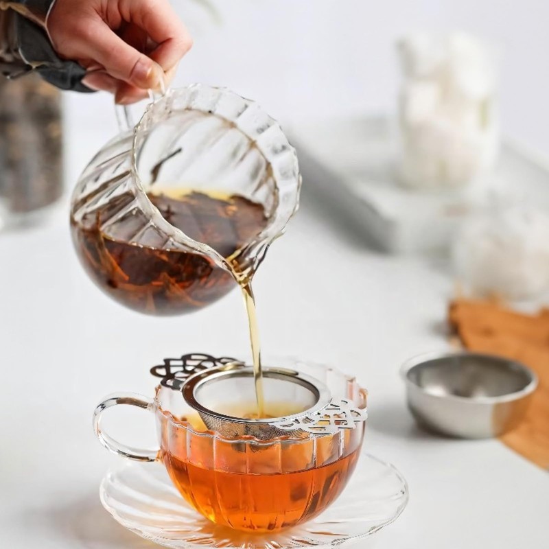 Pretwad Fine Mesh Tea Strainer with Bowl, 2 Pack Stainless