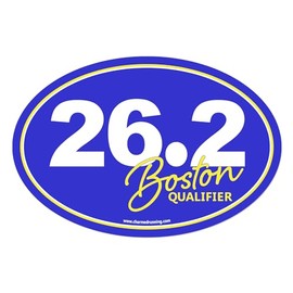 Charmed Running Brand Boston Qualifier Boston Marathon 26.2 Script Car Magnet