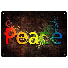 Tin Sign For New Vintage Retro Metal Sign Peace Outdoor Garage Street & Home Bar Club Retaurant Wall Decor Signs 12X8 Inch