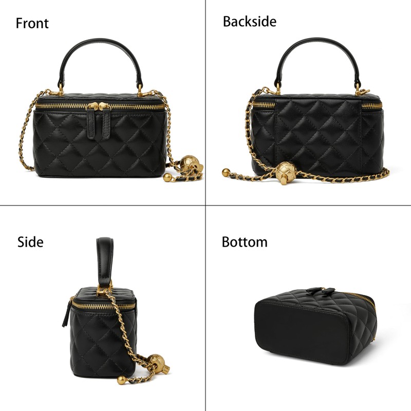 DORIS&JACKY Small Quilted Square Box Crossbody Purse For Women Designer