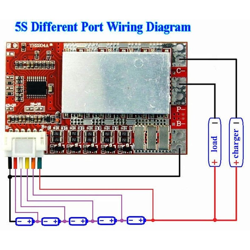 5S 50A w/Balance 3.7V 18650 Lithium Battery Cell PCB BMS