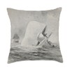 Moby Dick Whale Attacking a Whaling Ship (1892) Throw Pillow