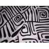 Rayon Twill White and Black Abstract Printed Fabric 58" Wide