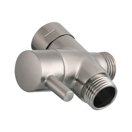 CIENCIA Shower Flow Control Valve G1/2" Brass 3 Way Shower Diverter Valve for Hand Shower and Shower Arm, Brushed Nickel, DSF007NA