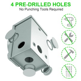 Suplevel 50 Amp Generator Power Inlet Box, NEMA SS2-50P PB50 Power Inlet Box, 125/250 Volt, 12500 Watts, Pre-Drilled, Weatherproof, Outdoor Use, Emergency Power Box for Stormy Weather, ETL Listed