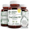 Natural Nutra Norwegian Cod Liver Oil Supplement, Arctic Fish Oil from The Nordic Region, Rich in Omega 3, EPA, DHA, Vitamin A and D, 100 Softgels    