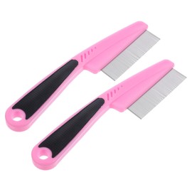 TOVINANNA Stainless Steel Fine Comb Set 2pcs Dandruff Hair Combs Scalp Care Tool for Men Women Children Pets