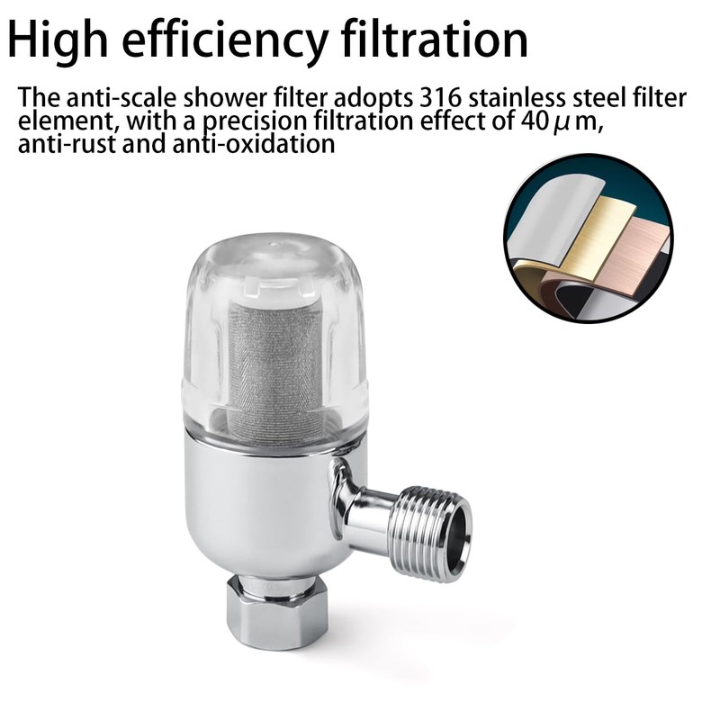 HJIAMA Water Filter for Shower, 316 Stainless Steel Water Filter