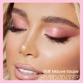 HHLTOH Kaely Mauve Shimmer Cream Eye Shadow Brightener Sticks for Eyes Waterproof Pigmented, Double Ended Cream Eyeshadow Stick Pencil Pen with Applicator, Eye Shadow Palette Highlighter Makeup