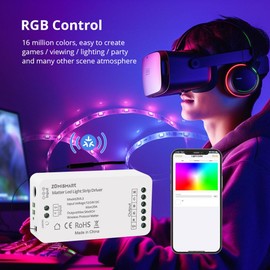 BENEXMART Matter LED Controller, WiFi Smart Light Strip Controller for RGBCCT 12V/24V, Works with HomeKit, Alexa, Google Home & SmartThings, App & Voice Control (1)