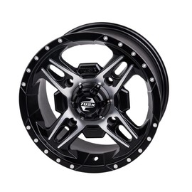 4/137 Tusk Beartooth Wheel 14x7 4.0 + 3.0 Machined/Black For KAWASAKI Teryx4 800 2014-2021