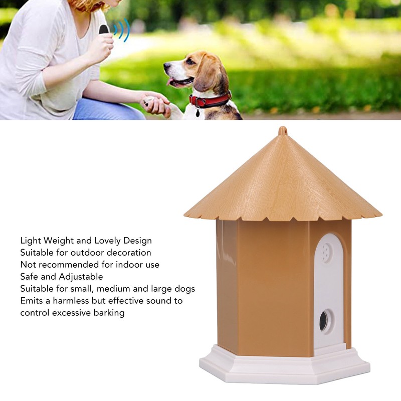 Bark Control Device Ultrasonic Waterproof Hanging Barking Deterrent for All
