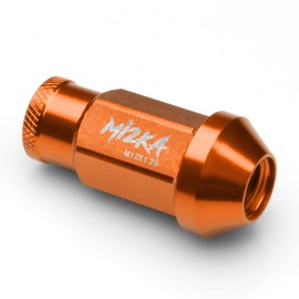 EZAUTOWRAP Orange 20 PCS M12x1.25 Lug Nuts Short 50mm Tuner Open End Aluminum Wheels Rims Cap WN01