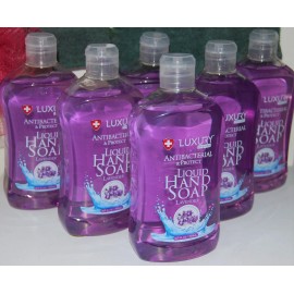 LUXURY HYGIENE & PROTECT Soft Liquid Hand Soap LAVENDER 16.9 oz (500 mL) 6-Pack