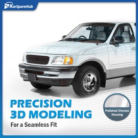 KarSpareHub Headlights W/Bulbs for 1997-2003 F150 / 1997-2002 Ford Expedition / 1998-1999 F250 Selected Models, Signal Marker Light Does NOT fit models produced before July 1996