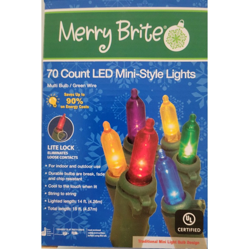 Merry Brite Lot of 2 Merry Brite 70 Ct Holiday