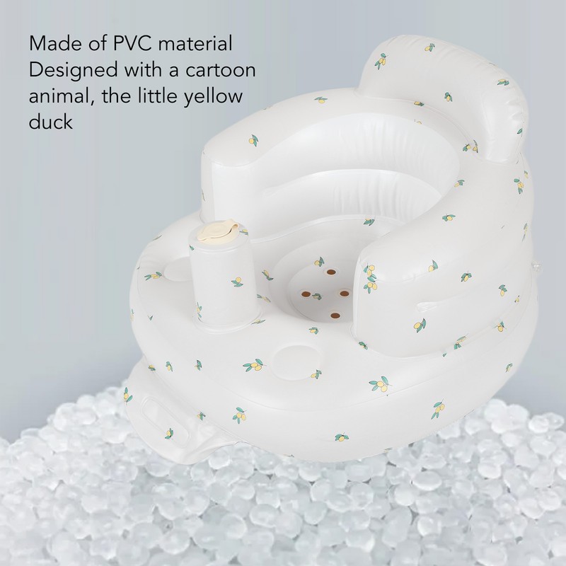 Baby Inflatable Seat Adjustable Protection PVC Cartoon Infant Support Inflatable