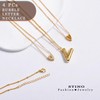 stino Initial Letter Necklace Set, 4-Piece Gold Plated Bubble Alphabet