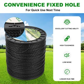 Yooank Weed Eater String .095" 5lb by-1722-Foot Twist Commerical String Trimmer Lines for Echo Black Diamond Trimmer Line, Weed Wacker String Trimmer Model SRM-266, 330095073