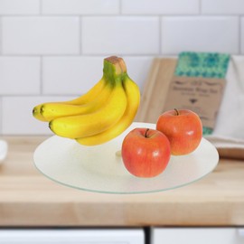 Tempered Glass Lazy Susan Turntable – 12.5” Rotating Serving Tray for Cheese, Desserts & Wine Pairing, Smooth Rotation & Non-Slip Base