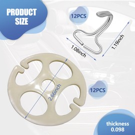 Sumjig 24 PCS Car Seat Cover Buckle Replacement, Plum Plate Vehicle Seat Covers Chucks, Universal Plastic Automotive Locking Clip, Fixed Fastener Accessories for Truck SUV Car (Beige)